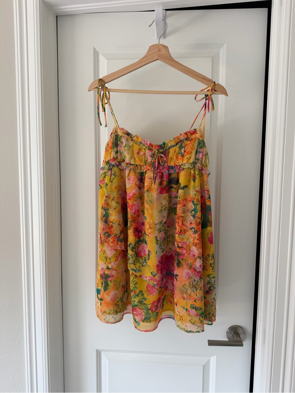 For Love Bell Yellow Floral Dress (Size S)